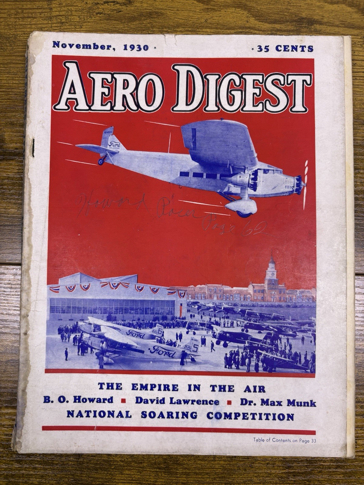 November 1930 Aero Digest Magazine Aviation Publication 35c Empire In The Air
