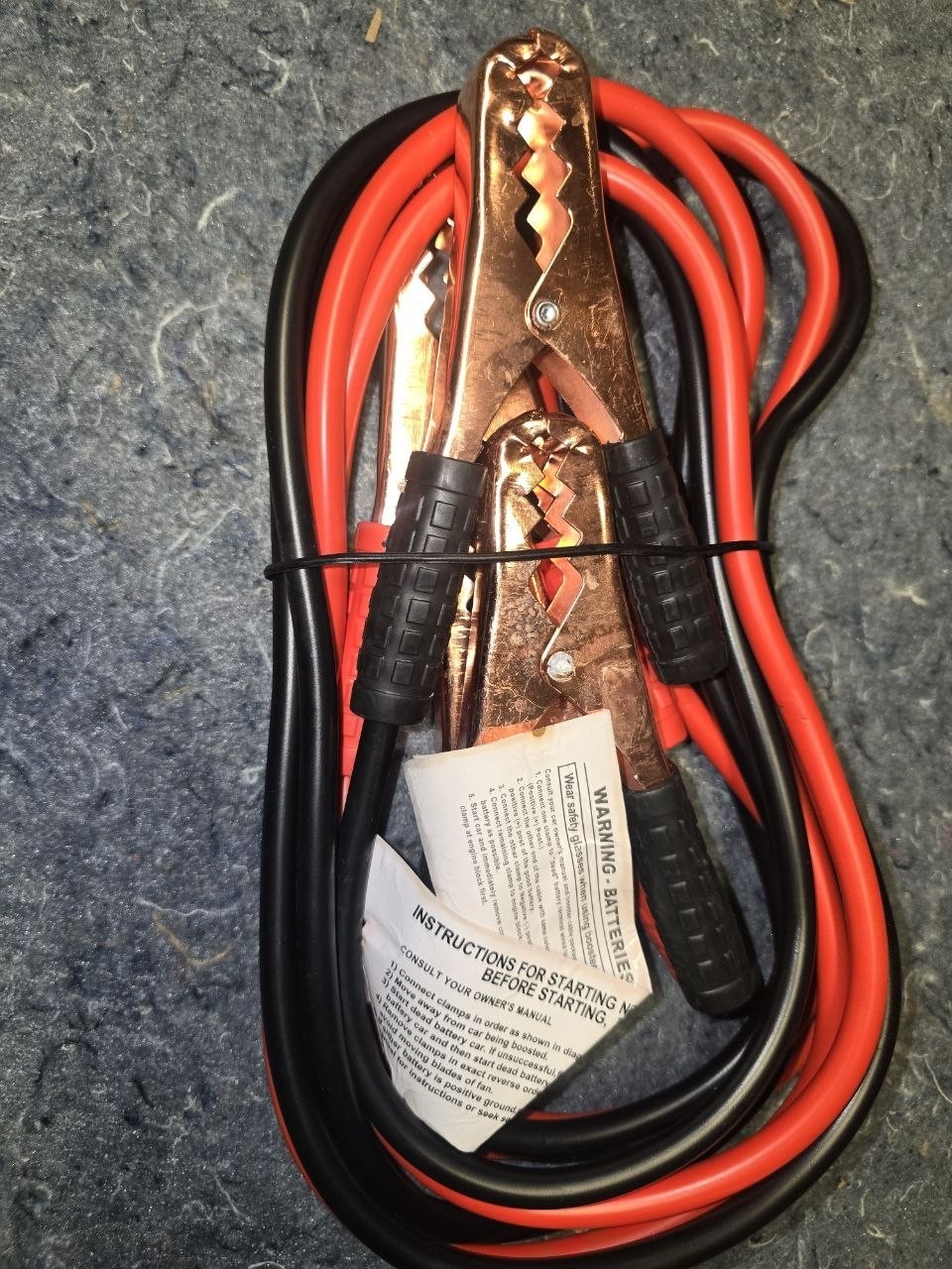 Automotive Jumper / Booster Cables Red & Black Copper Clamps