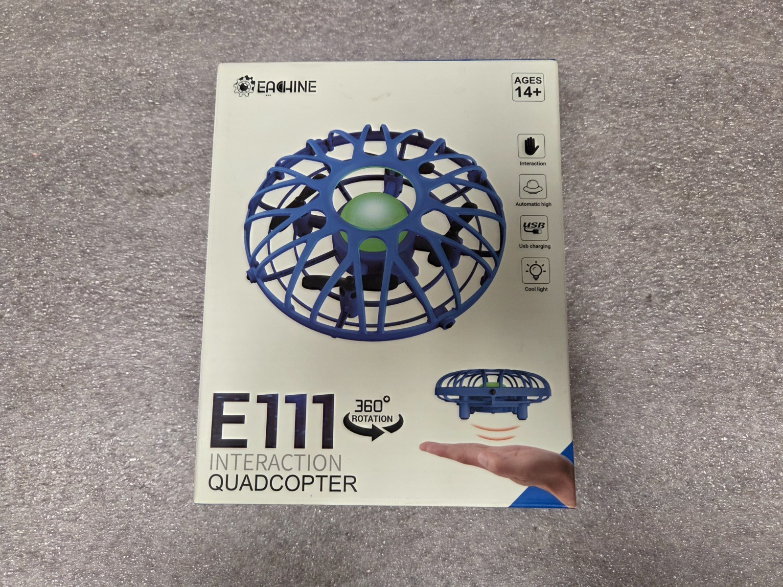 E111 INTERACTION QUADCOPTER - 360 DEGREE ROTATION - X002CMH1QB - BLUE
