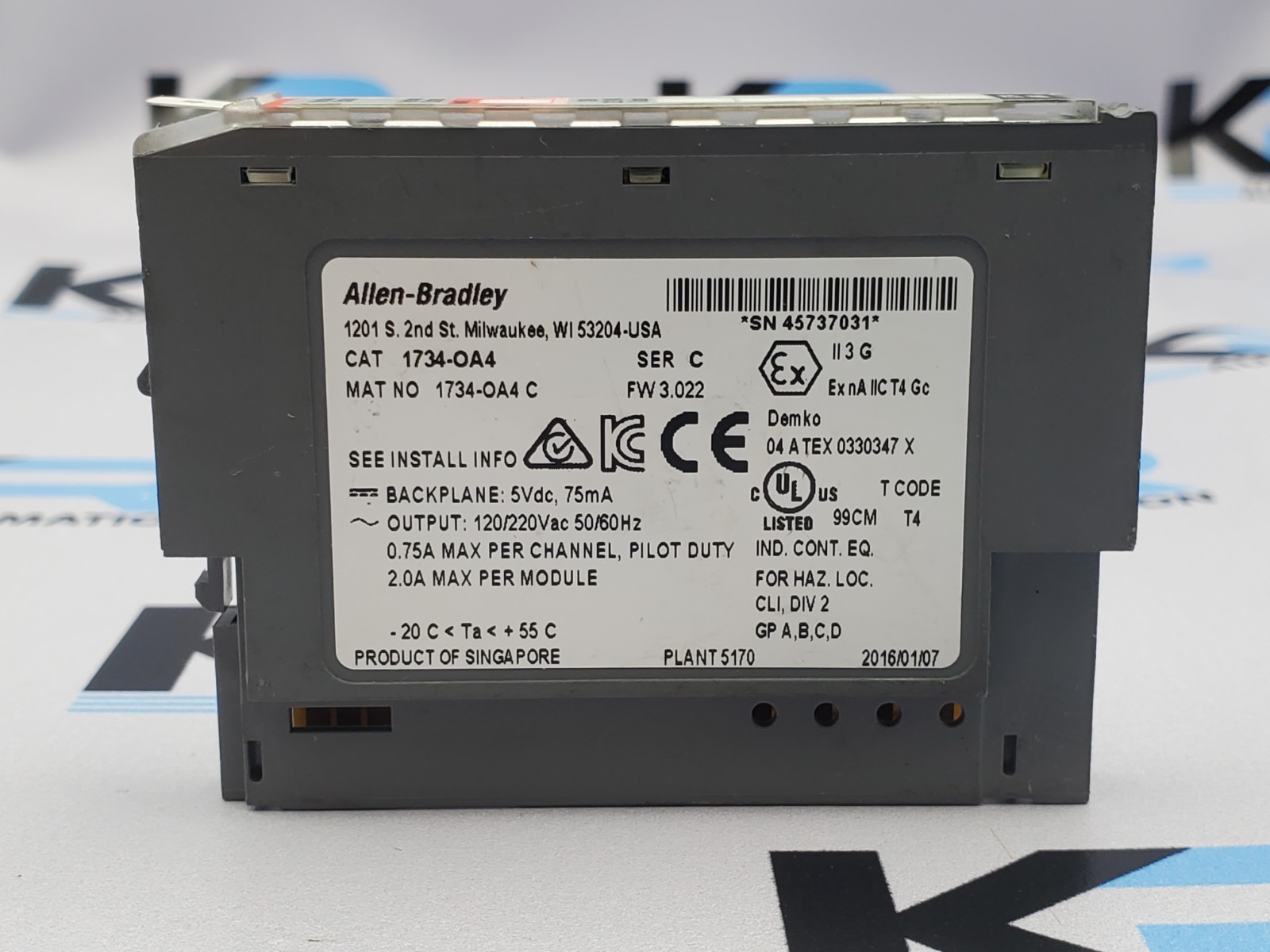 Allen Bradley 1734-OA4 4 Point Output Module Point I/O