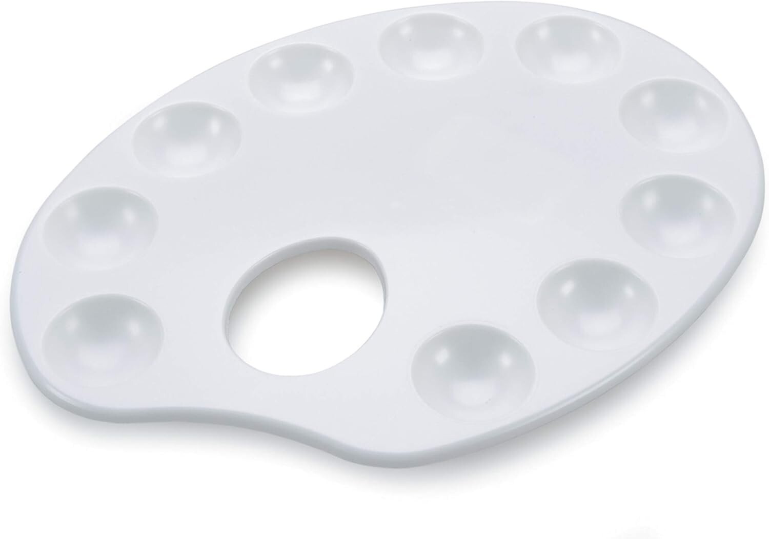 Darice White 1180 Ar Plastic Oblong 10-Well Palette for Oil/Watercolor-5!