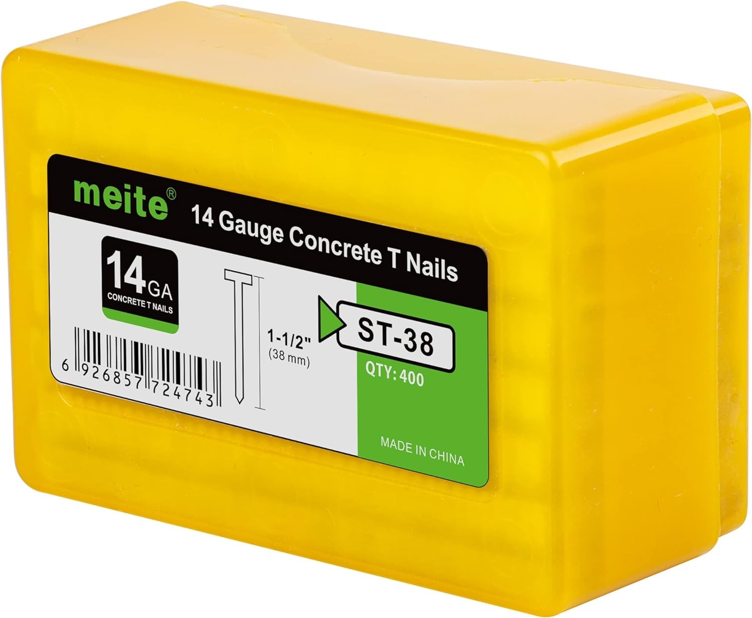 meite 14 Gauge Concrete T Nails for Pneumatic 1-1/2" Length