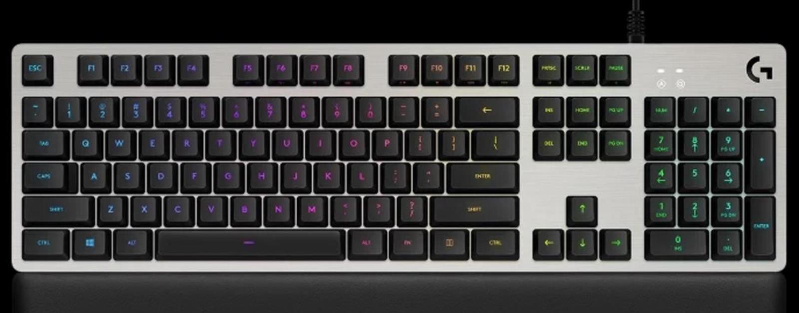 Logitech G513 Wired RGB Tactile Gaming Keyboard Only - Silver (No Palm Rest)