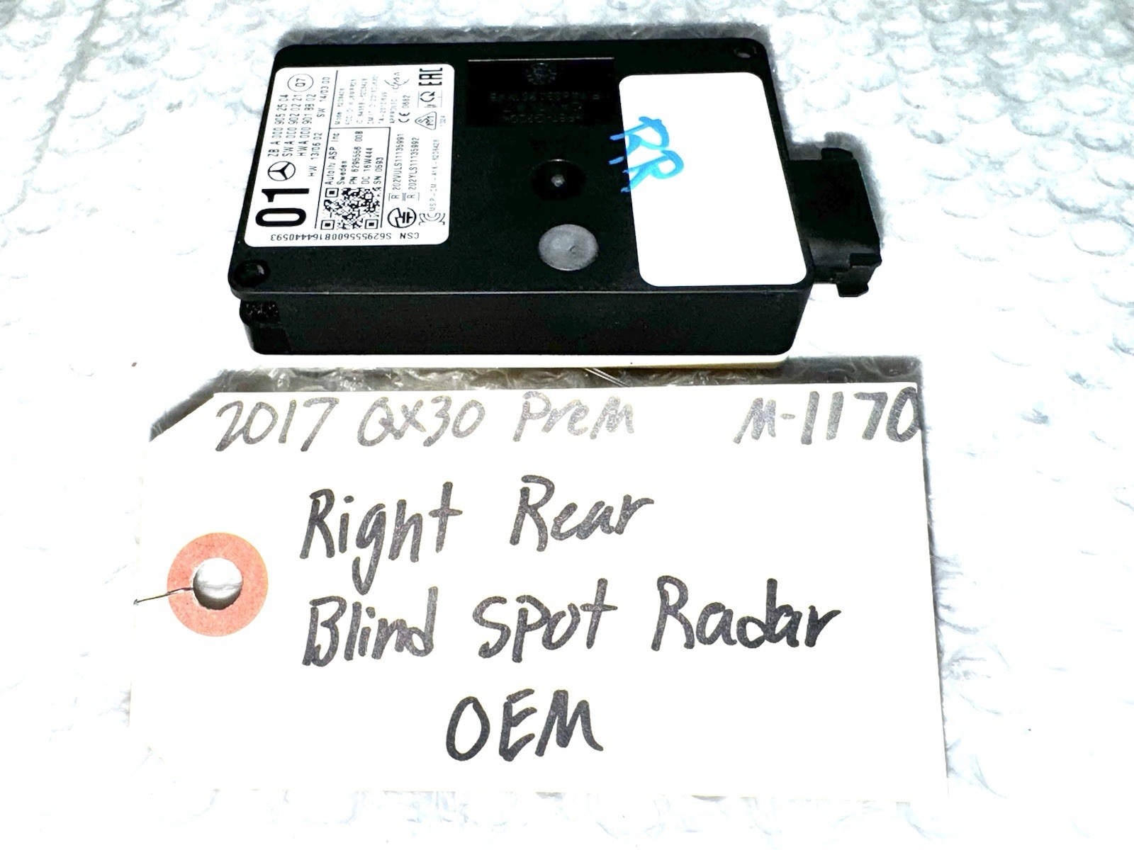 2017 Infiniti QX30 2.0 Premium AWD Blind Spot Radar Sensor A 000 905 25 04 OEM