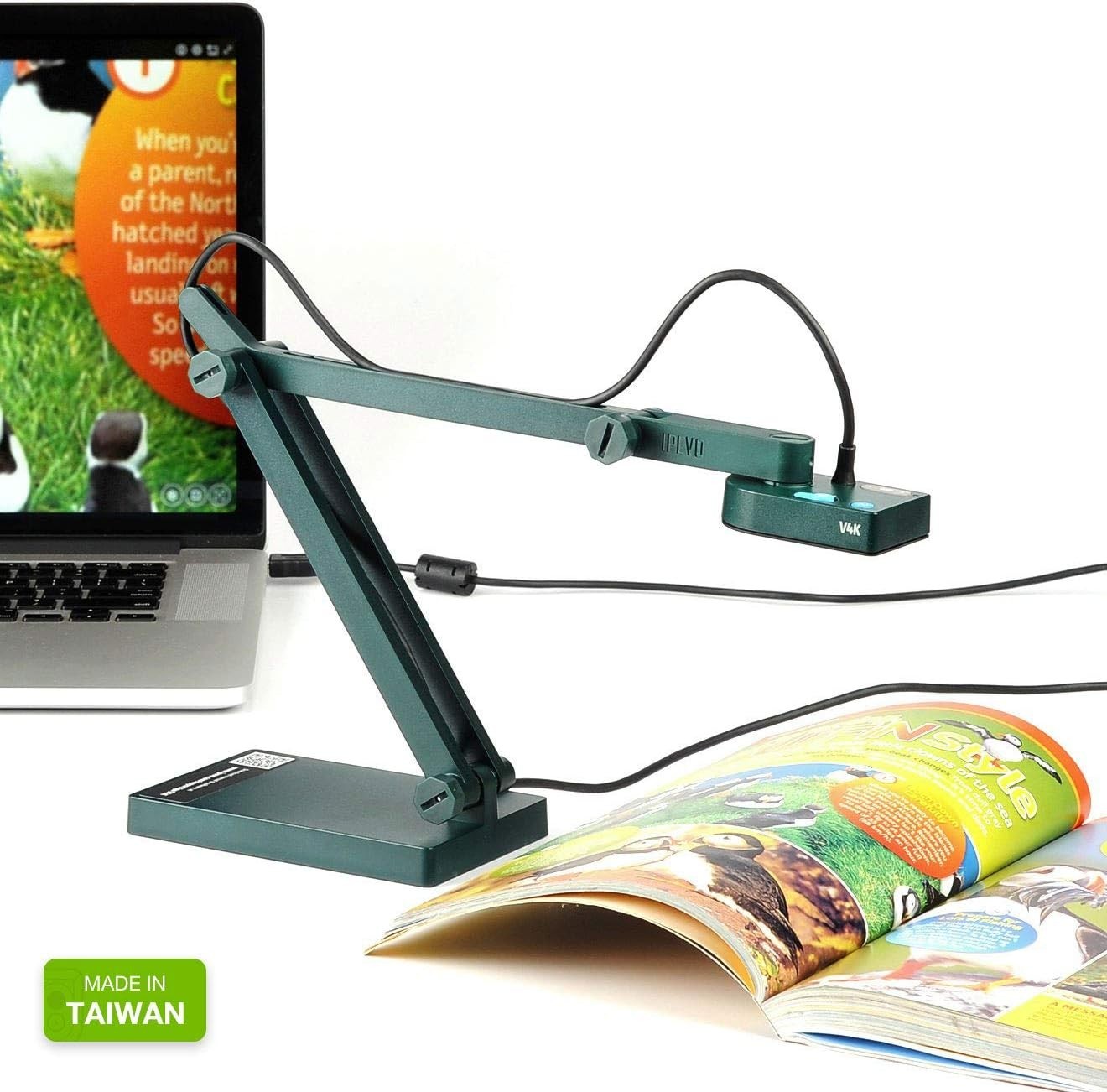 V4K Ultra High Definition 8MP USB Document Camera — Mac OS, Windows, Chromebo...