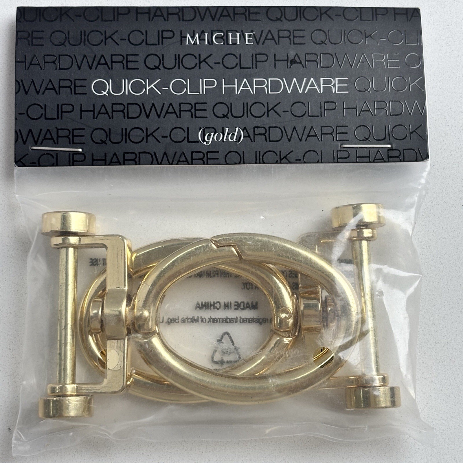 Miche Removable Gold Color Quick-Clip Swivel Hardware Set of 2 Length 3" Width 2