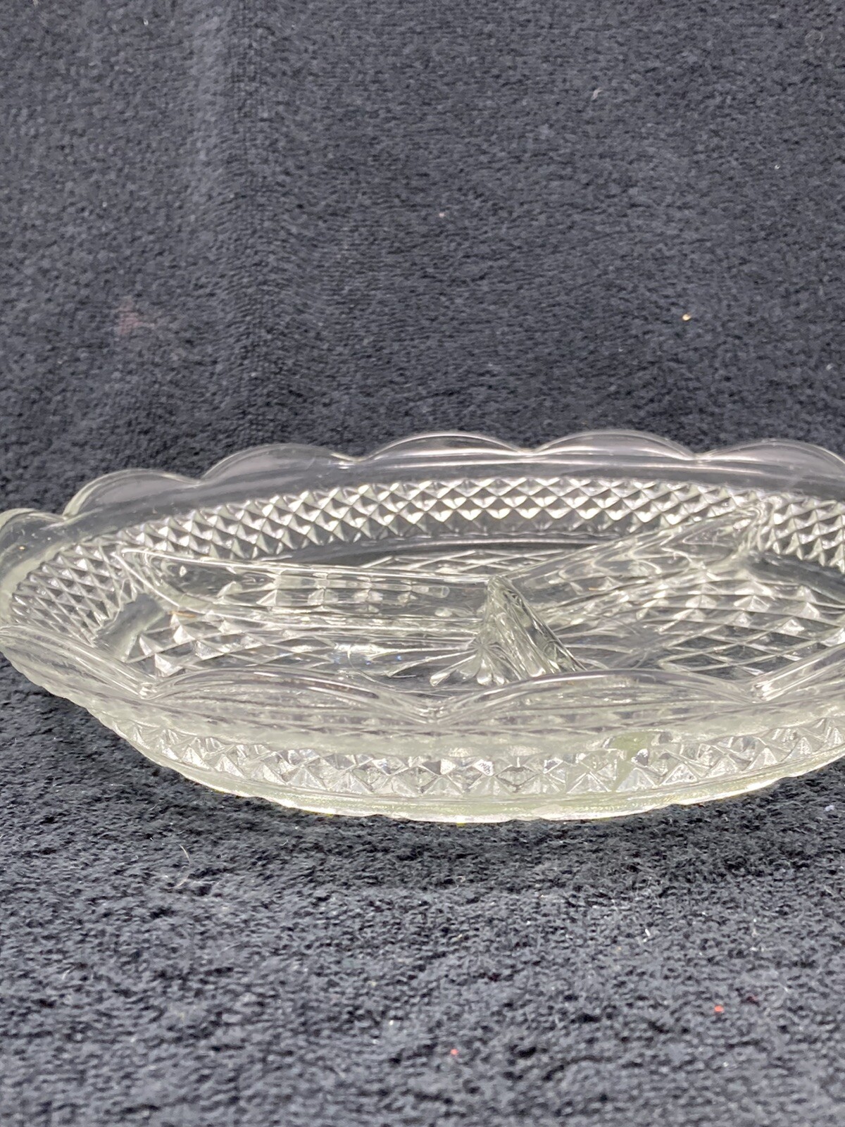 Wexford Crystal 3 Part 8-1/2 Inch Dish