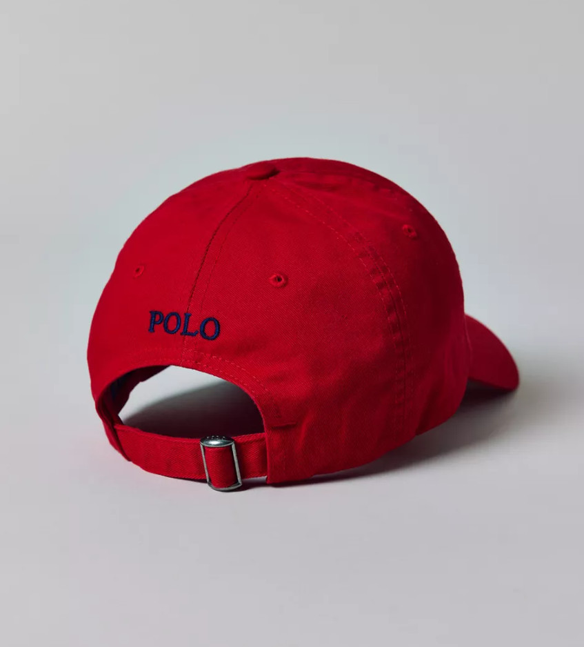 Polo Ralph Lauren Men's One Size Cotton Chino Adjustable Ball Cap Red