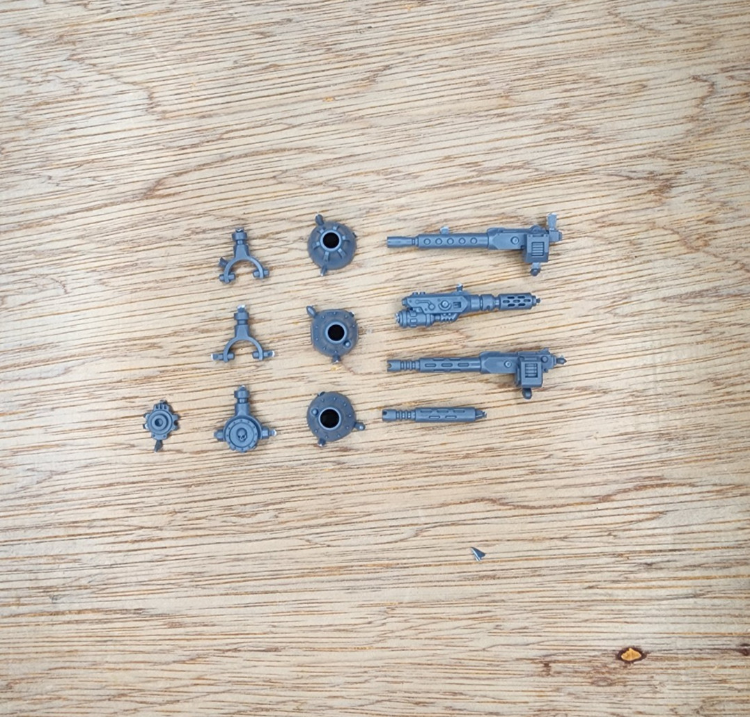 Warhammer 40k Imperial Knight Heavy Stubber, Melta bits