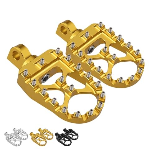 CNC Wide Foot Pegs 360° Roating MX Chopper Bobber Style for harley Dyna Gold