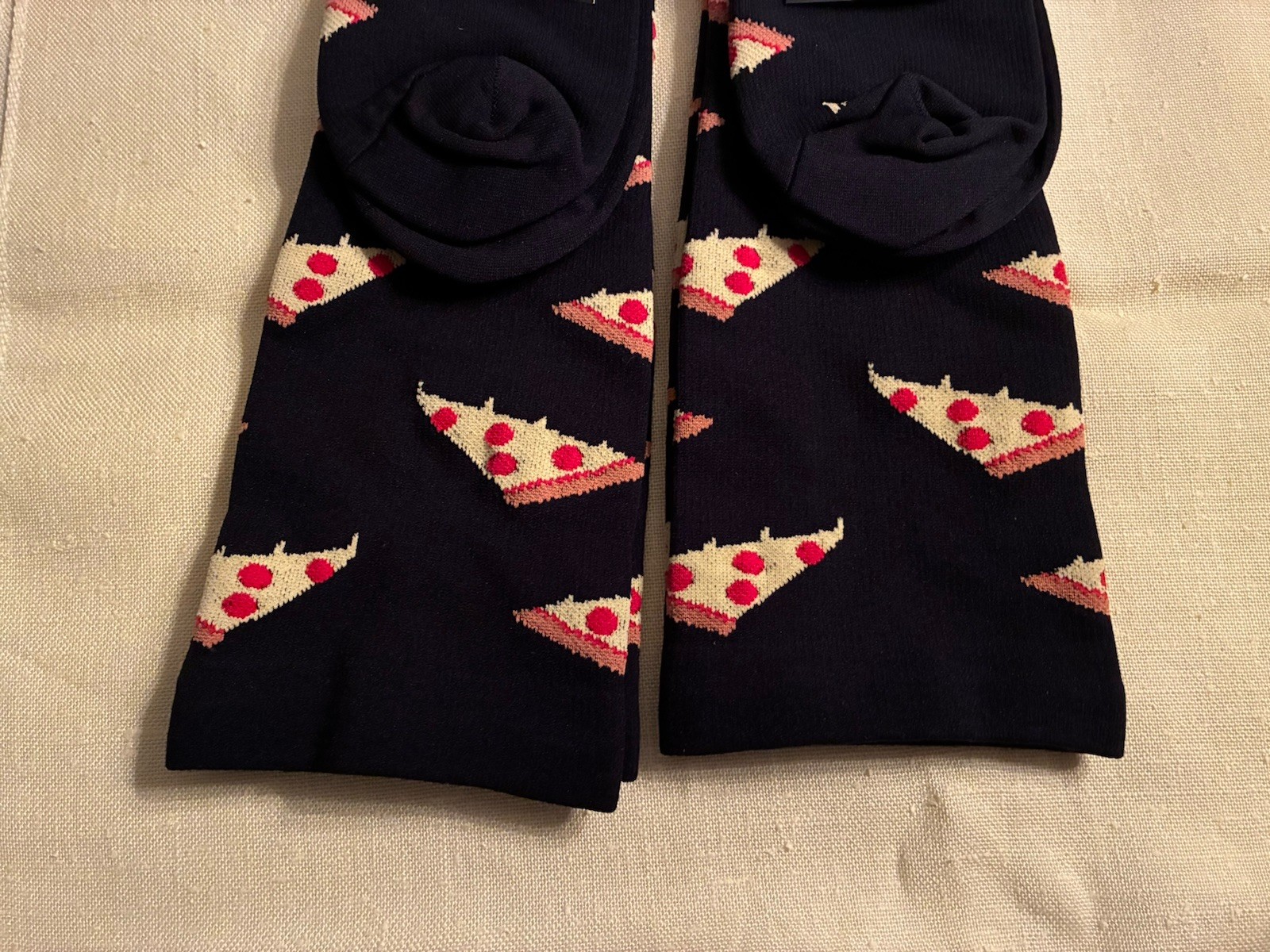 NIP Lish Wide Calf Pizza Compression Socks Black L/XL Unisex