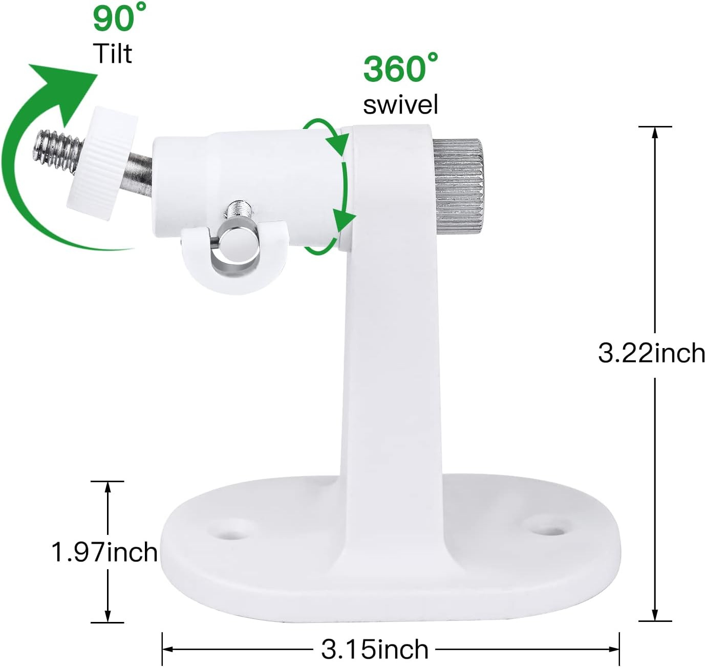 2Pack Adjustable Security Wall Mount Bracket for Google Nest Cam Outdoor or Indo