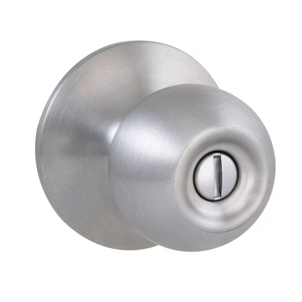 Saturn Stainless Steel Bed/Bath Door Knob