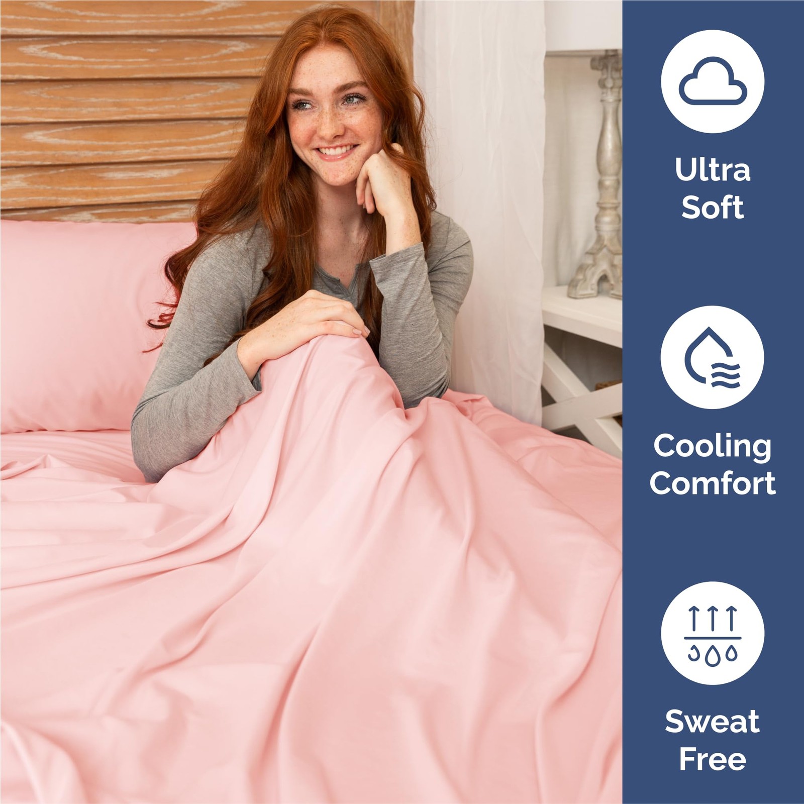 King Size 4 Piece Sheet Set - Comfy Breathable Cooling Bed Sheets Set - Hote...