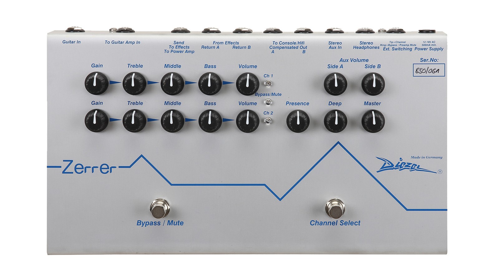 Diezel Zerrer 2-Channel Guitar Preamp Pedal