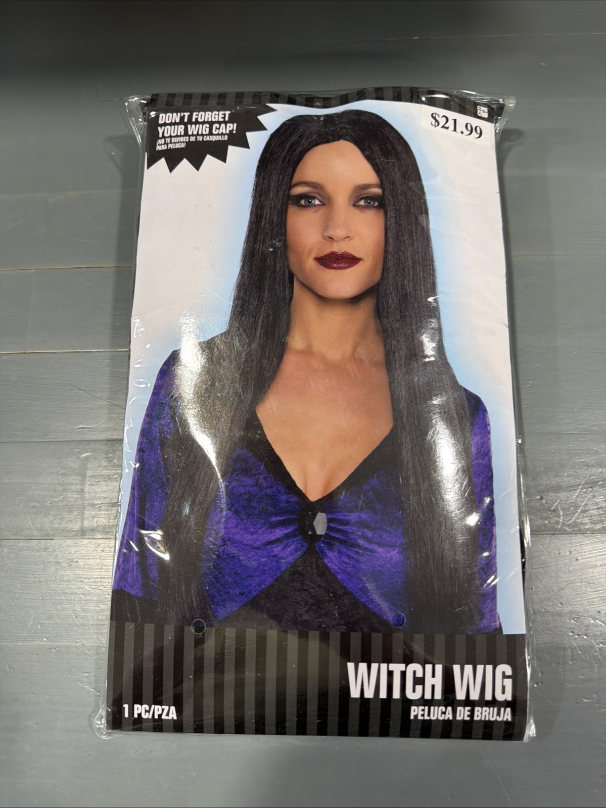 Witchy Wig Black Suit Yourself Fancy Dress Up Halloween Adult Costume Accessory
