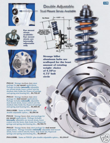 STRANGE ALUMINUM STRUT's "Only One Pair" S3502STRS for PSS-100; 110 or 120 Kits