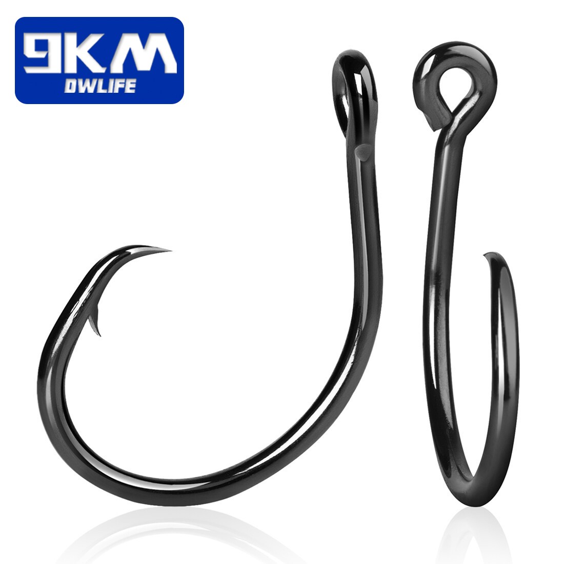 25Pcs Circle Hooks Strong Deepsea Fishing Saltwater Inline Circle Hooks 1#~6/0#