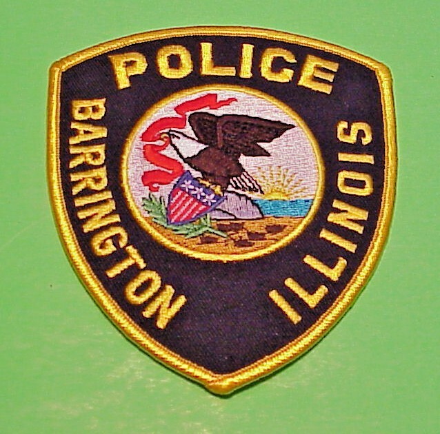 BARRINGTON   ILLINOIS  IL  4 1/2"  POLICE PATCH  FREE SHIPPING!!!