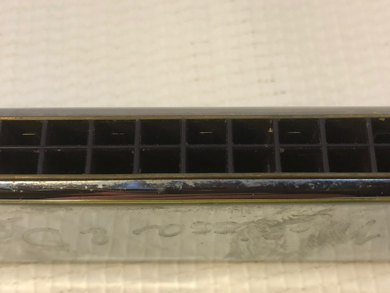 HARMONICA Instrument Music Make Chrome Plastic Brass Stainless MELISSA & DOUG 5”