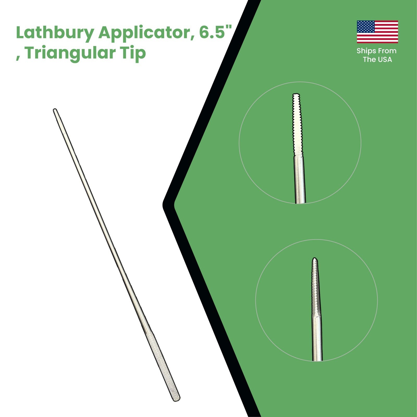 Lathbury Applicator, 6.5", Triangular Tip