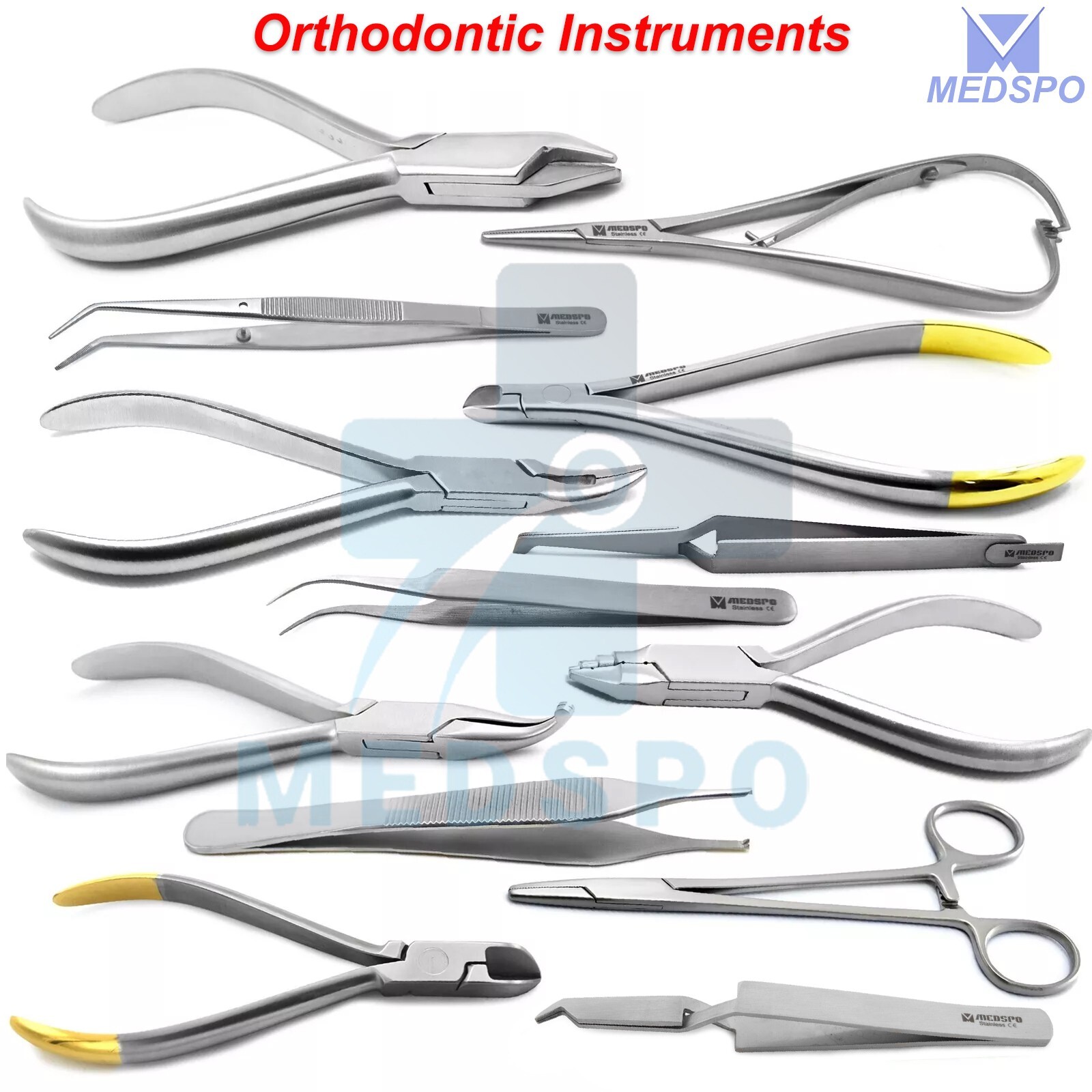Orthodontic Pliers For Braces Archwire Bending Bracket Removal Dental Tools Kit