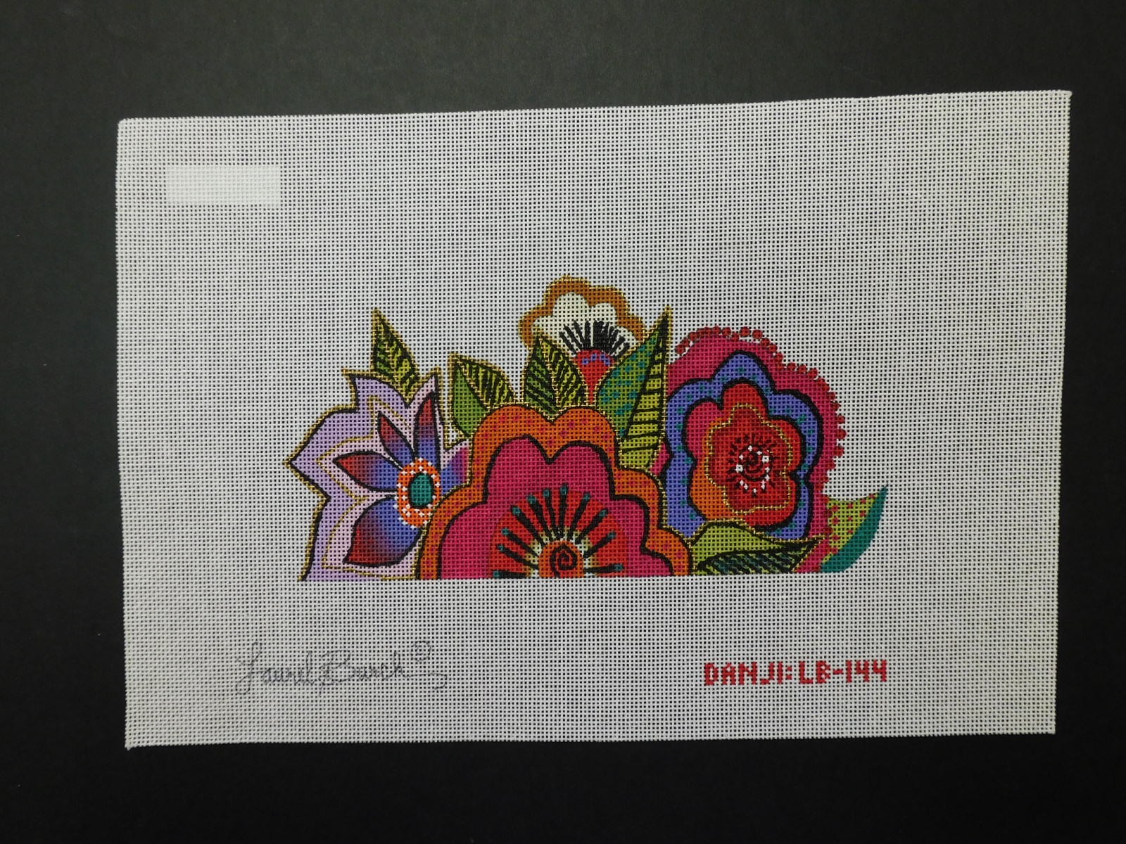 "Celestial Floral" by Danji (BB010) Hand Painted Needlepoint