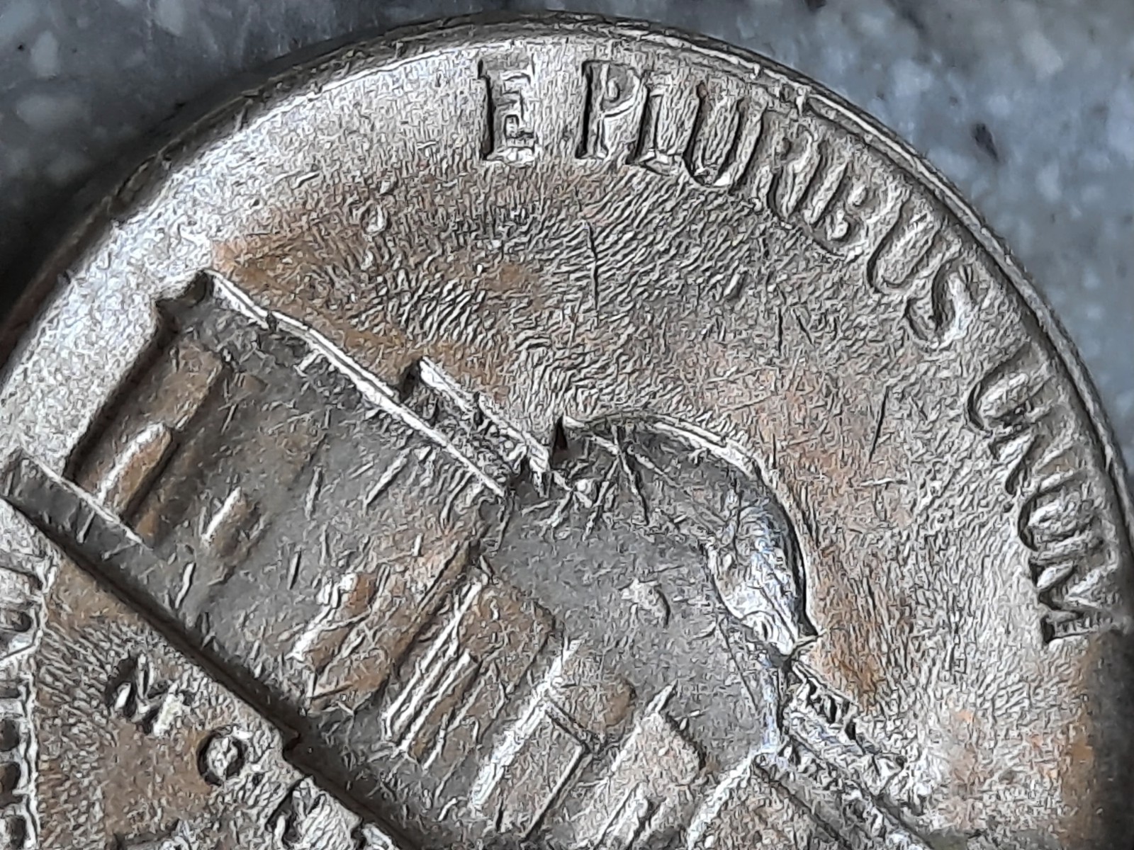 1983 P Jefferson Nickel Reverse Error's