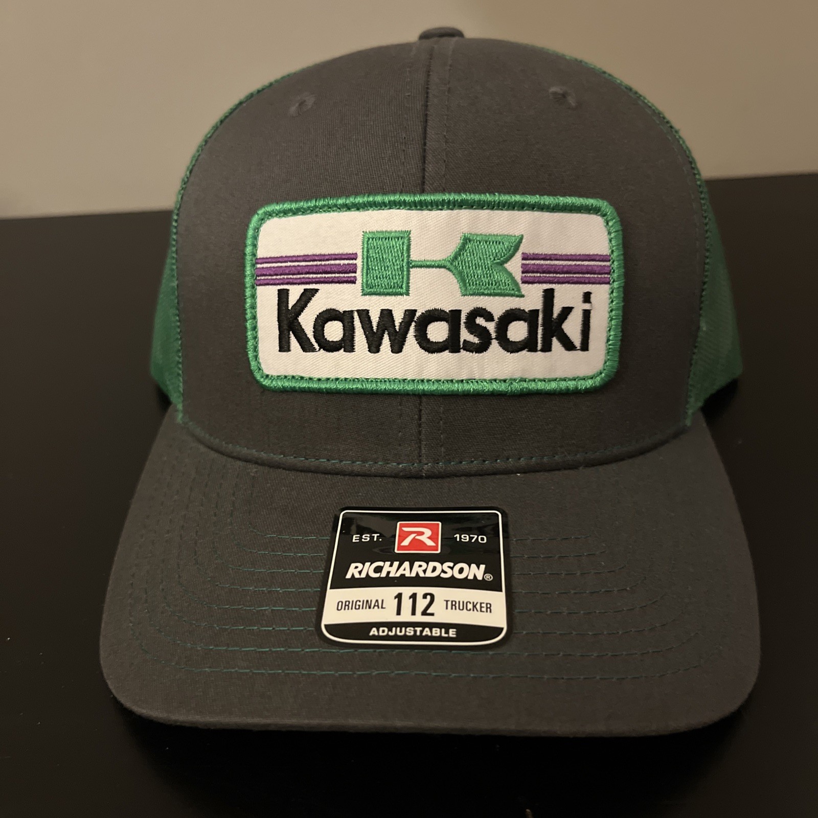 Kawasaki Motorcycle Motocross 4-Wheeler Trucker Richardson 112 Cap Vintage Style