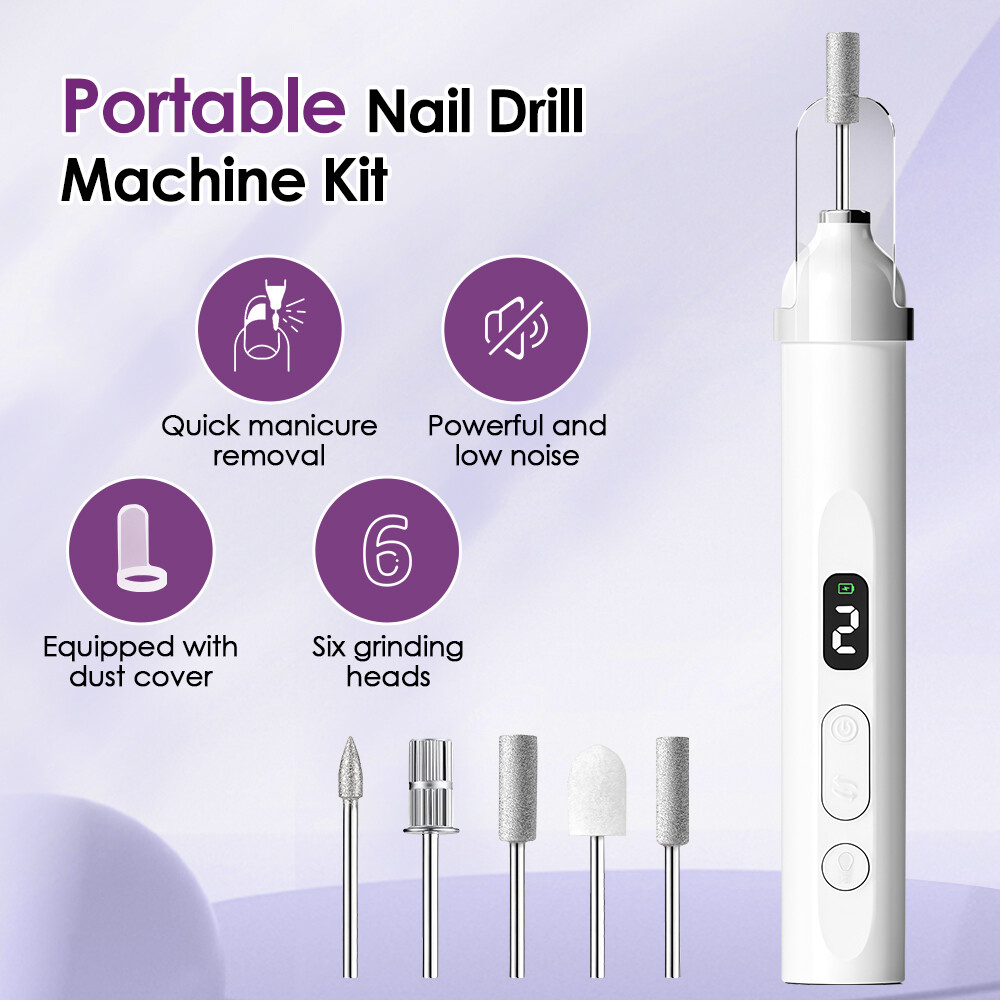 Portable Rechargable Cordless Electric Nail Drill File Manicure Pedicure Set USA