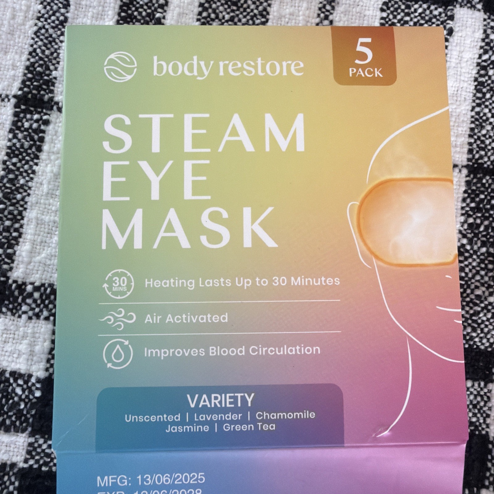 Body Restore Heated Eye Mask for Dry Eyes 5 Pack - Self Heating Warm...