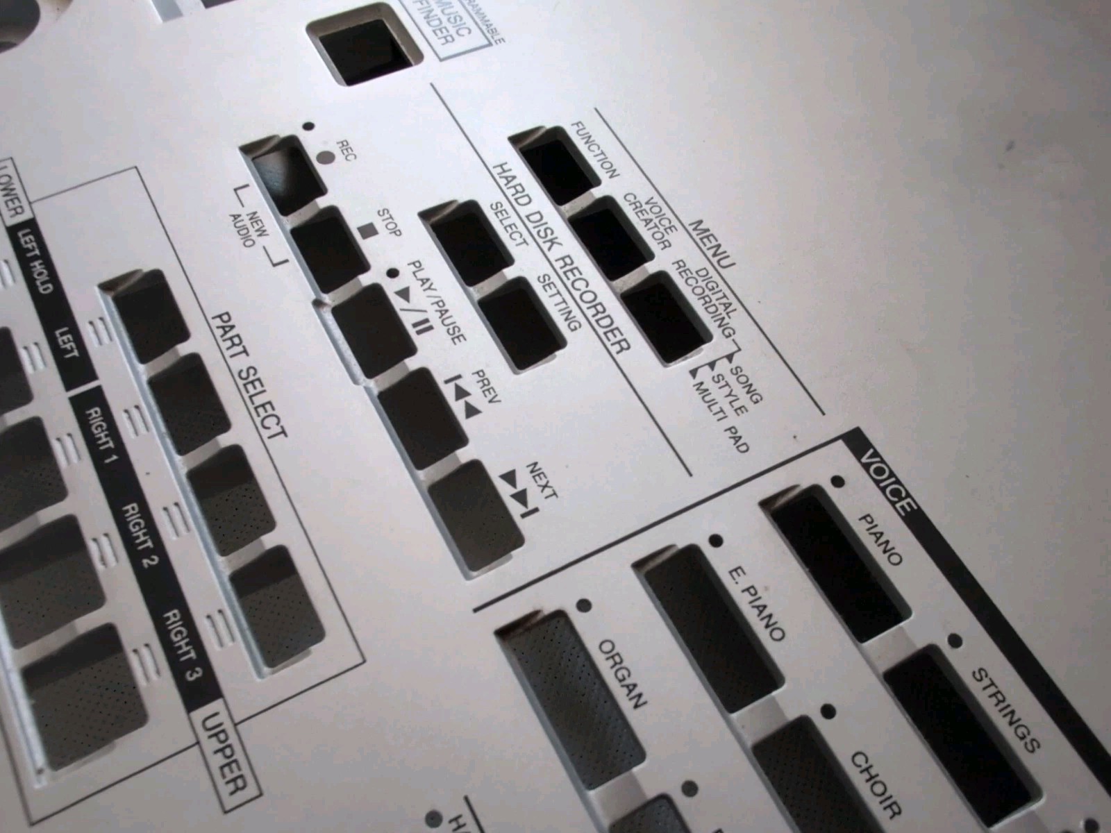 Yamaha Tyros 2 Arranger Keyboard Part - Front & Bottom Housing Covers