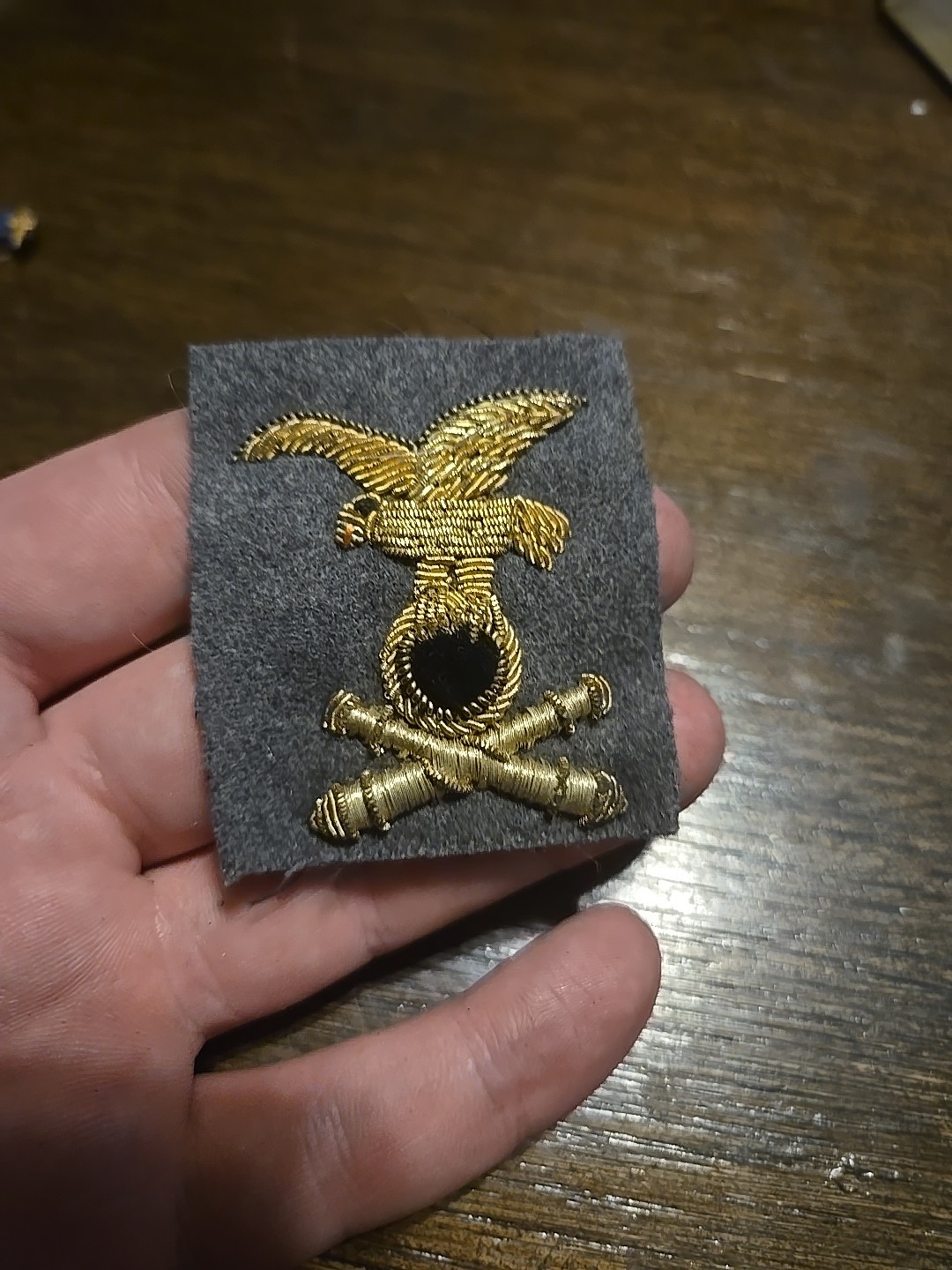 Ww2 Italian Bullion Cap Badge
