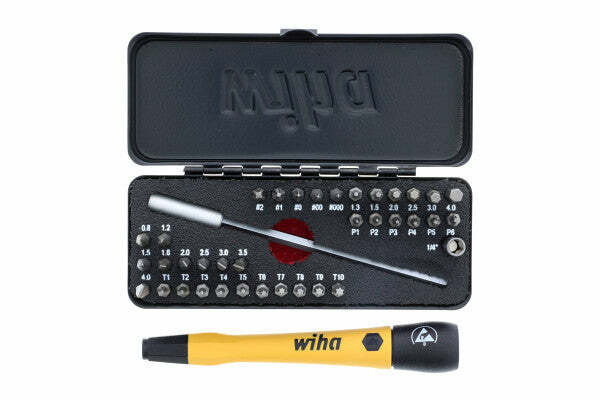 Wiha Tools 75980 ESD Safe Go Box Pocket Sized Micro Bit Set