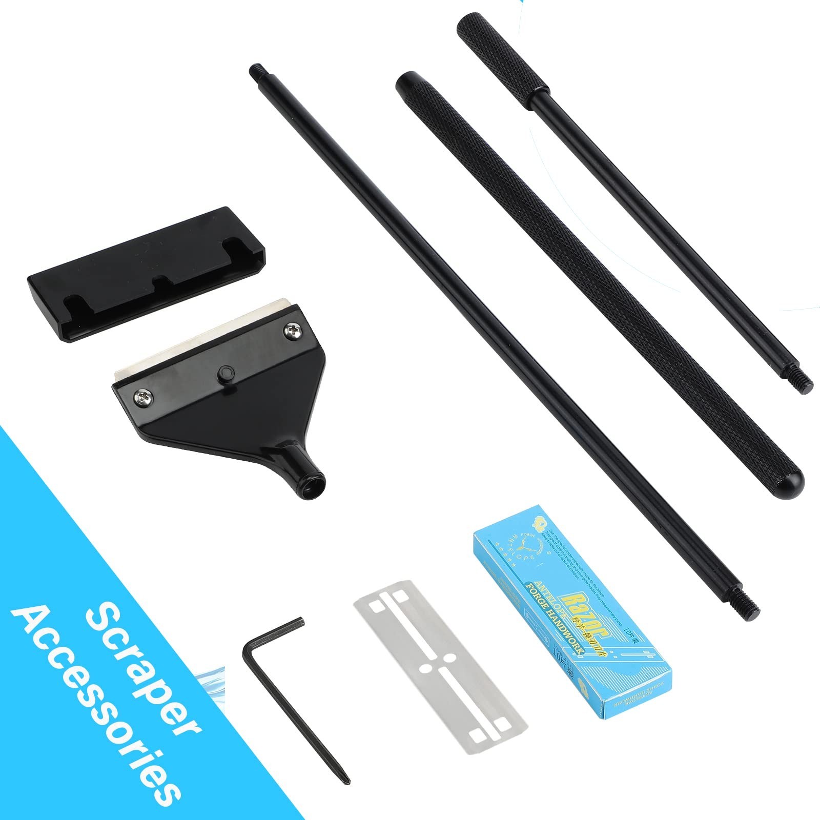 Vimvins Algae Scraper for Glass Aquarium, Long Handle Fish Tank Algae Scraper...