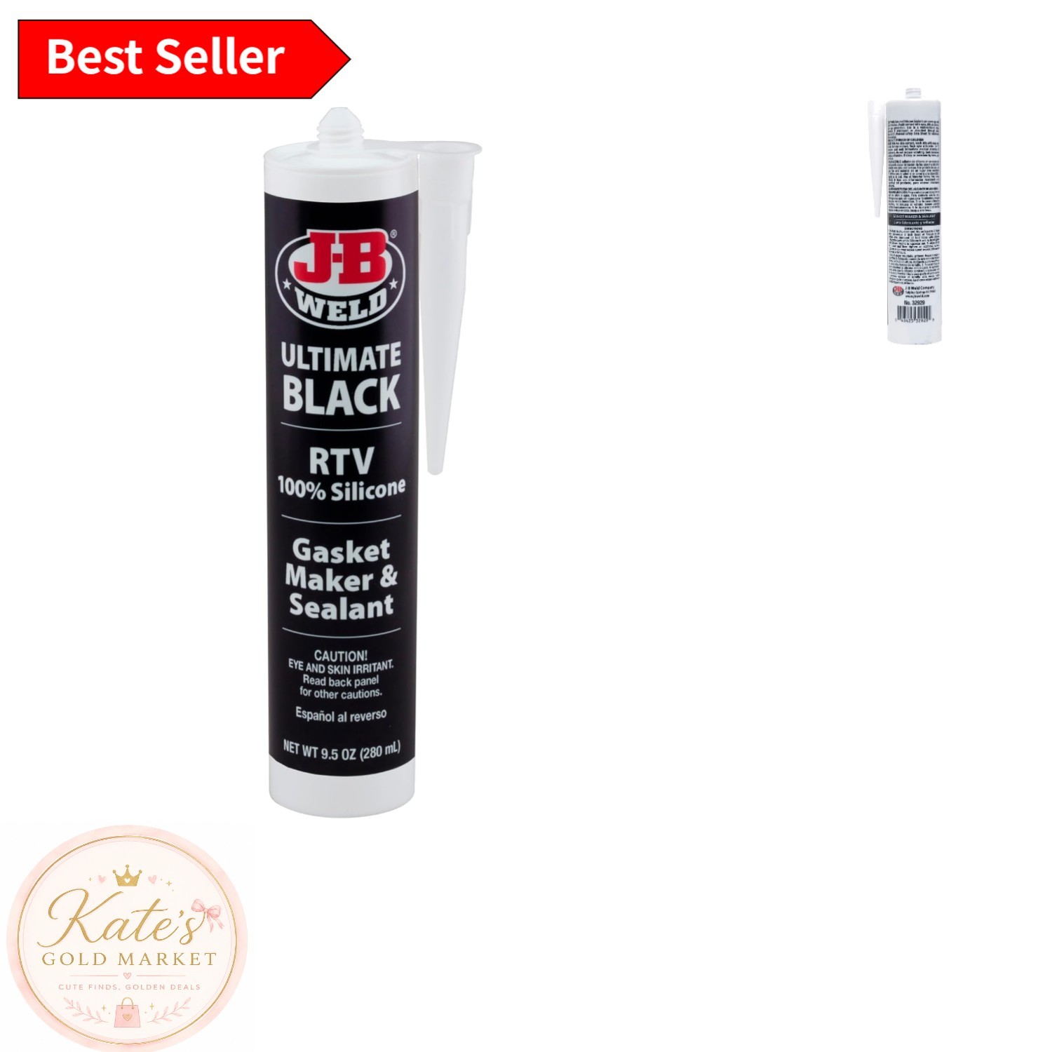 Dependable Ultimate Black RTV Silicone Gasket Maker - 9.5 oz Waterproof Sealant