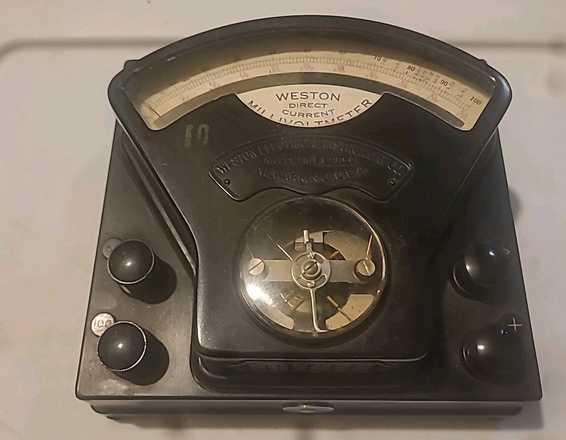 Vintage Weston Direct Current Millivoltmeter , Model 1 No. 39864 USA