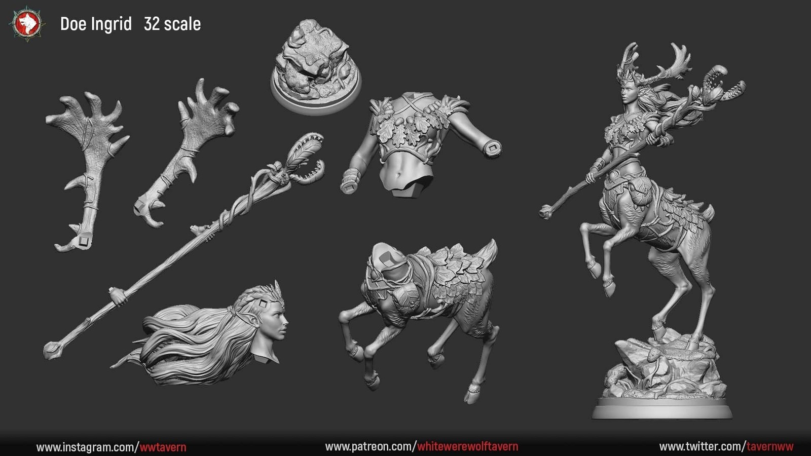 Dryad Ingrid - Resin Tabletop Miniature