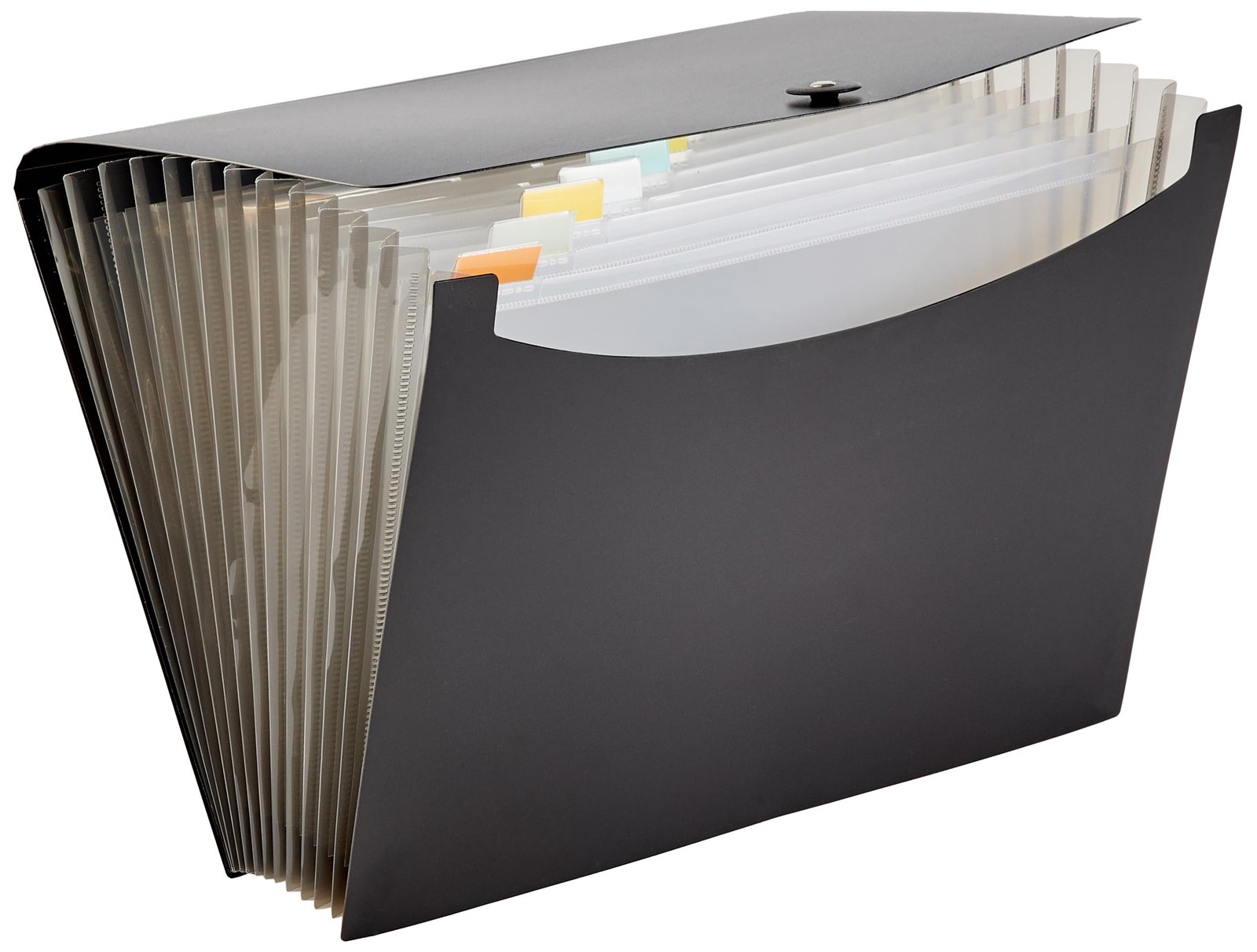Amazon Basics Expanding Organizer File Folder for 1-Pack, Black & Gray