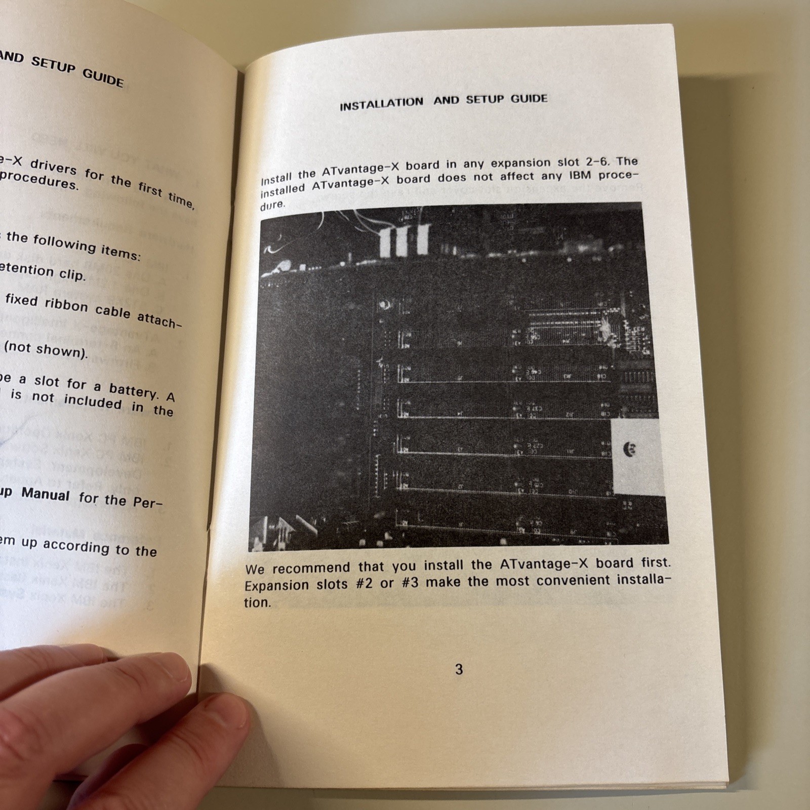 Vintage 1984 COMPUTONE Systems Inc. Atvantage -X Installation Guide