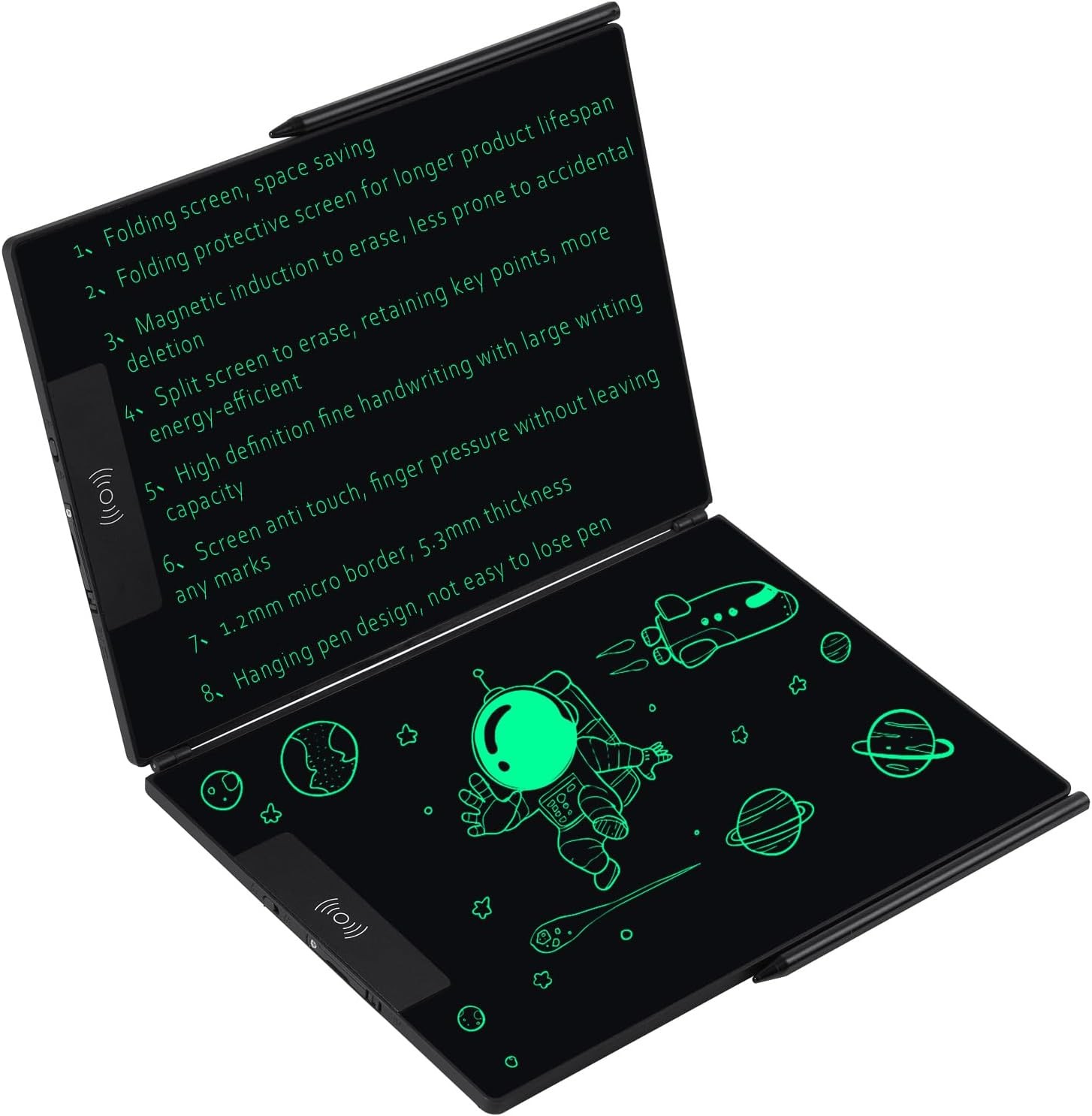 14.3 Inch Foldable LCD Writing Tablet - Rechargeable Digital Notepad for Adul