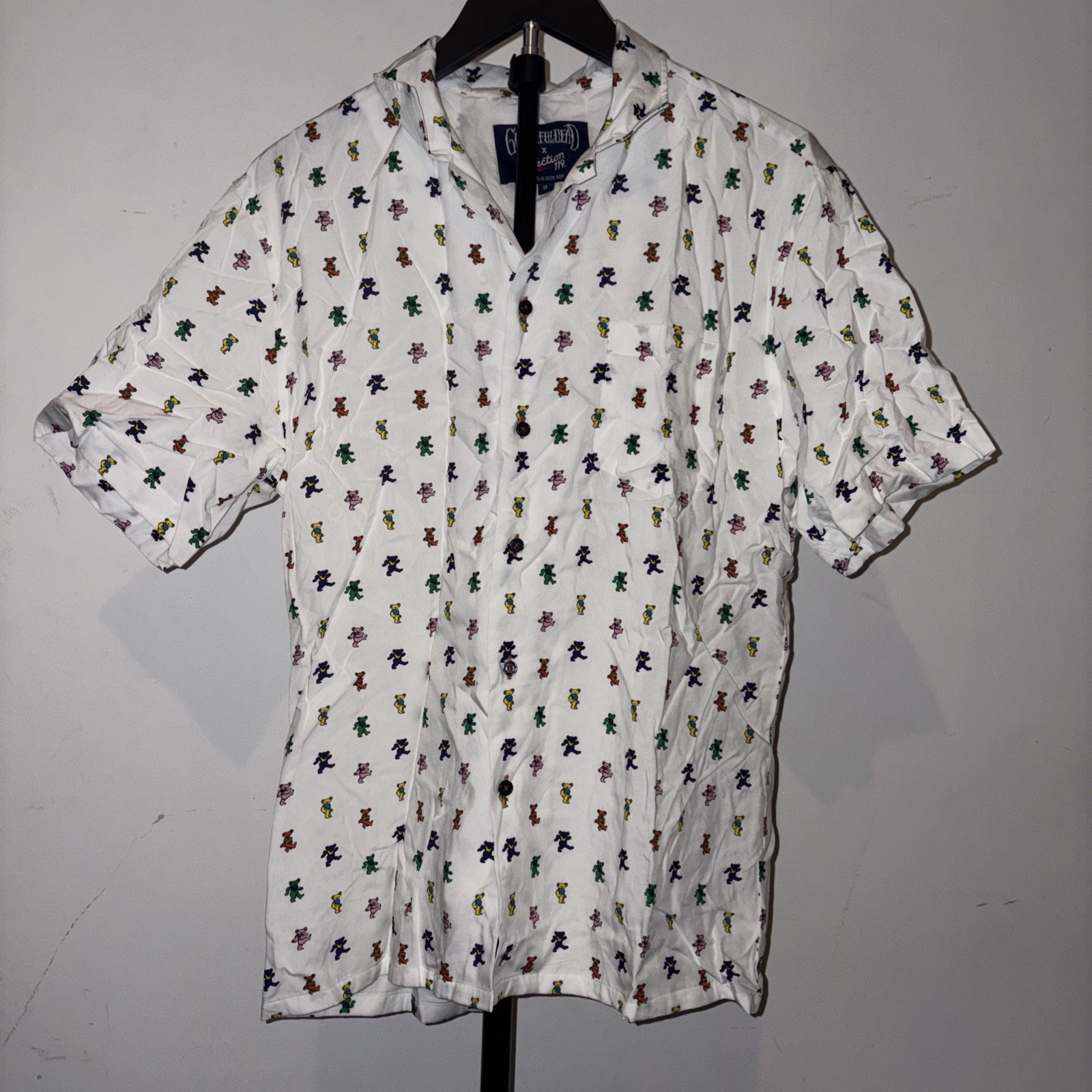 Grateful Dead x Section 119 Dancing Bear All Over Print Button Down Size Medium