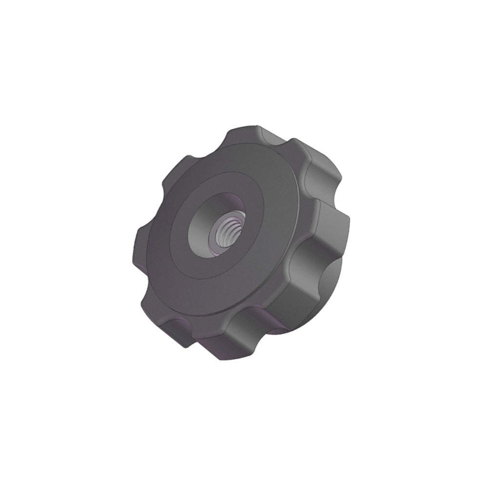 INNOVATIVE COMPONENTS GN5C----F6---21 Hand Knob,Through Hole,5/16"-18 3GDY1