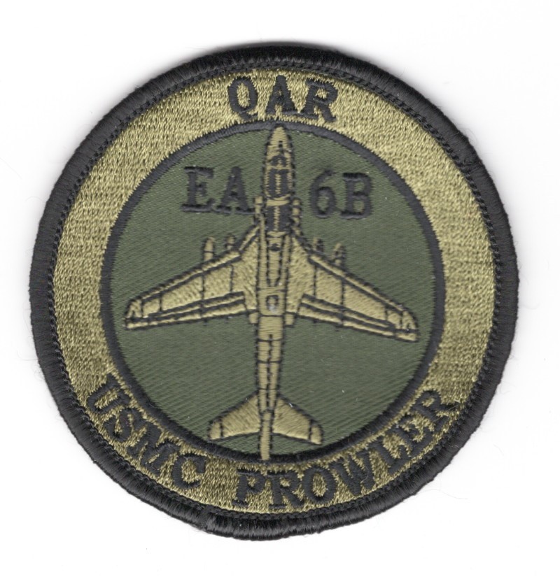 USMC Marine patch: EA6B Prowler QAR - OD, 3"