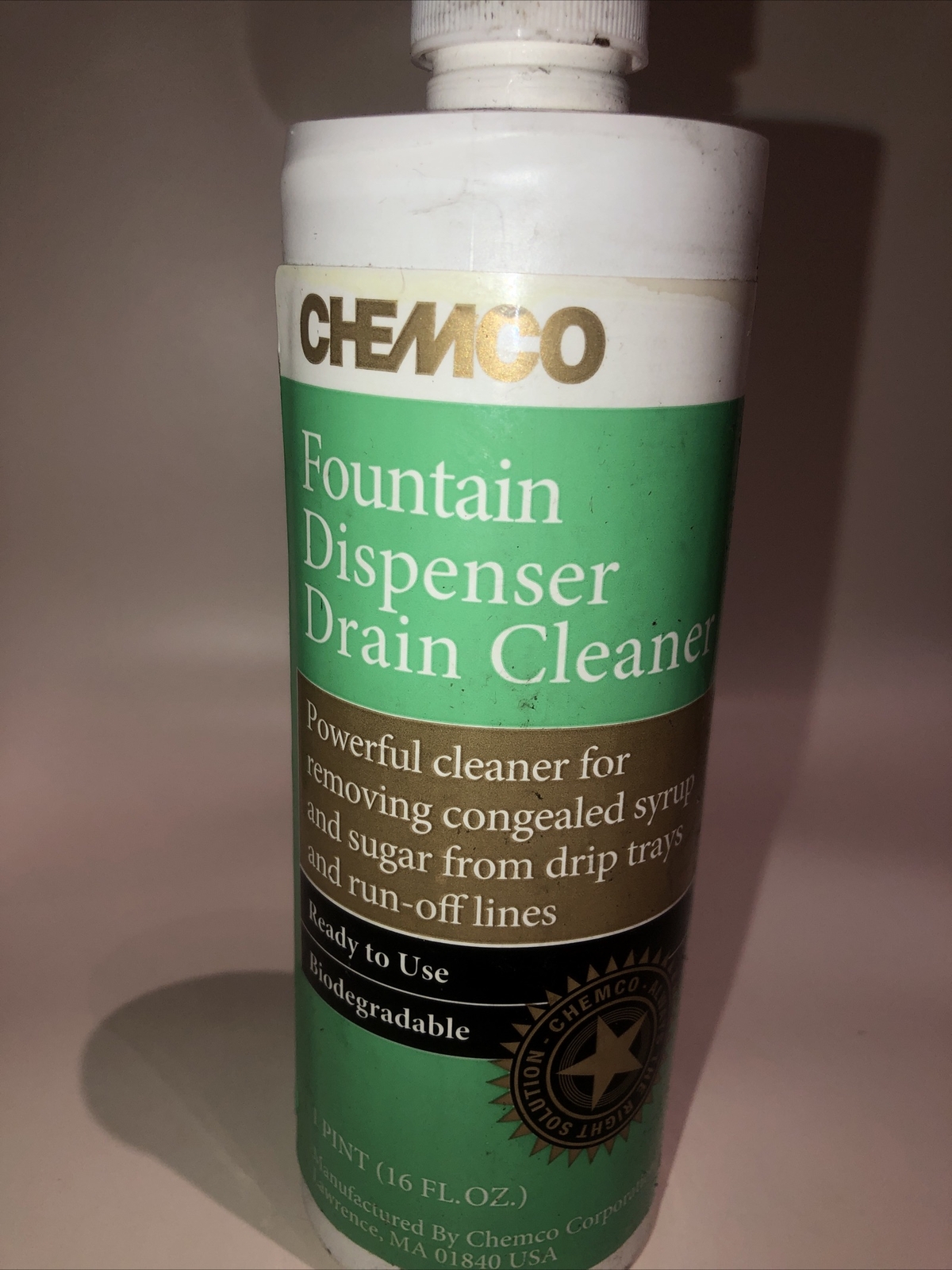 5 Chemco Soda Fountain Machine Drain Cleaner 5 pack (16oz) bottles