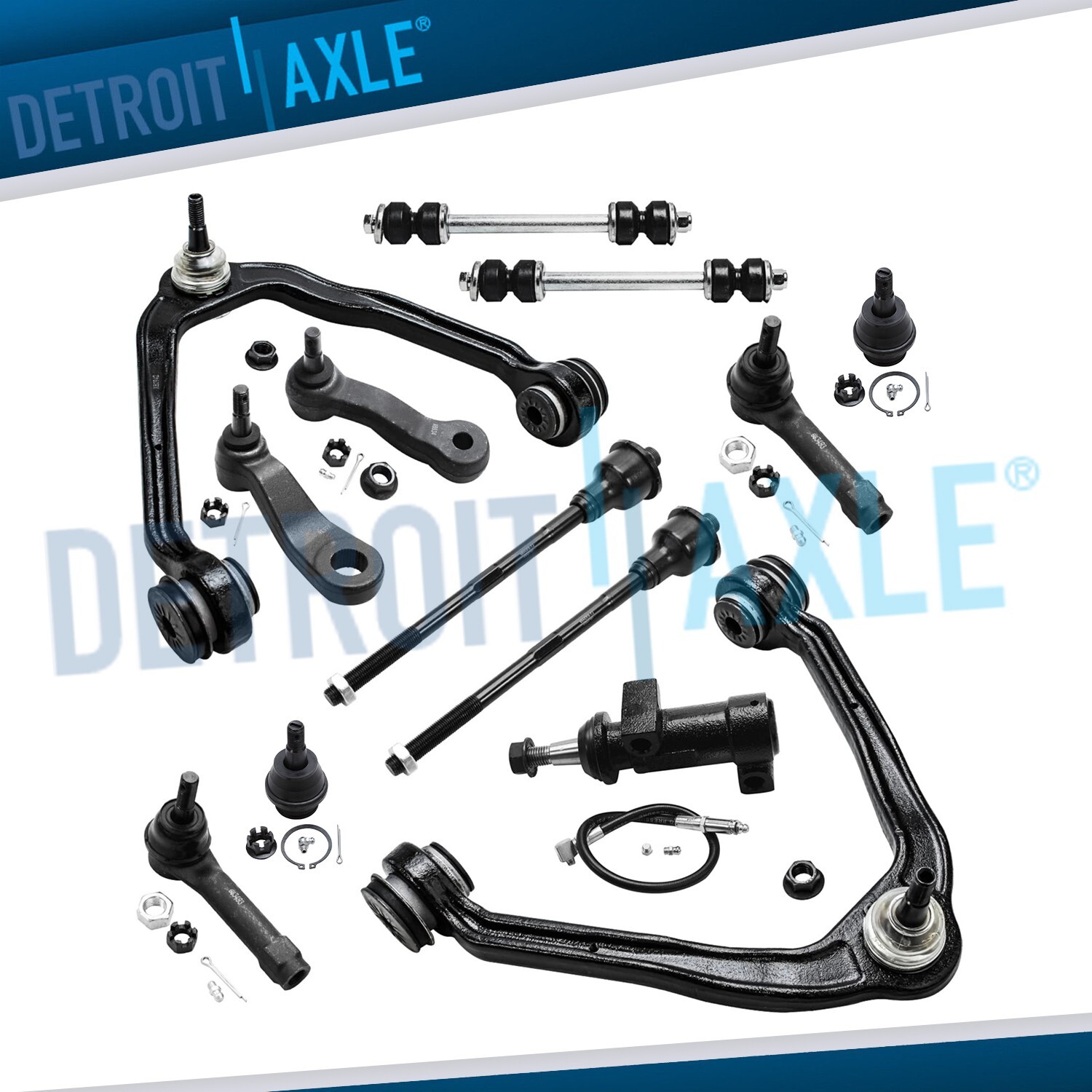 13pc Front Upper Control Arms Sway Bars Kit for Chevy Silverado GMC Sierra 1500