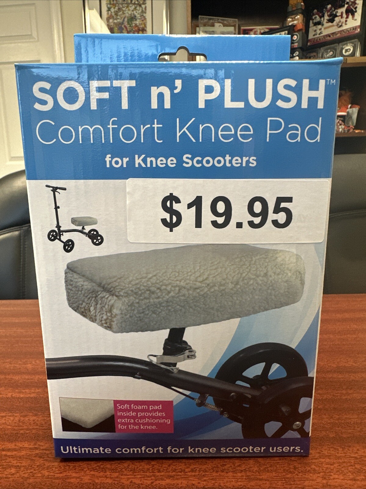 SOFT n PLUSH Comfort Knee Pad for Knee Scooters by Blue Jay
