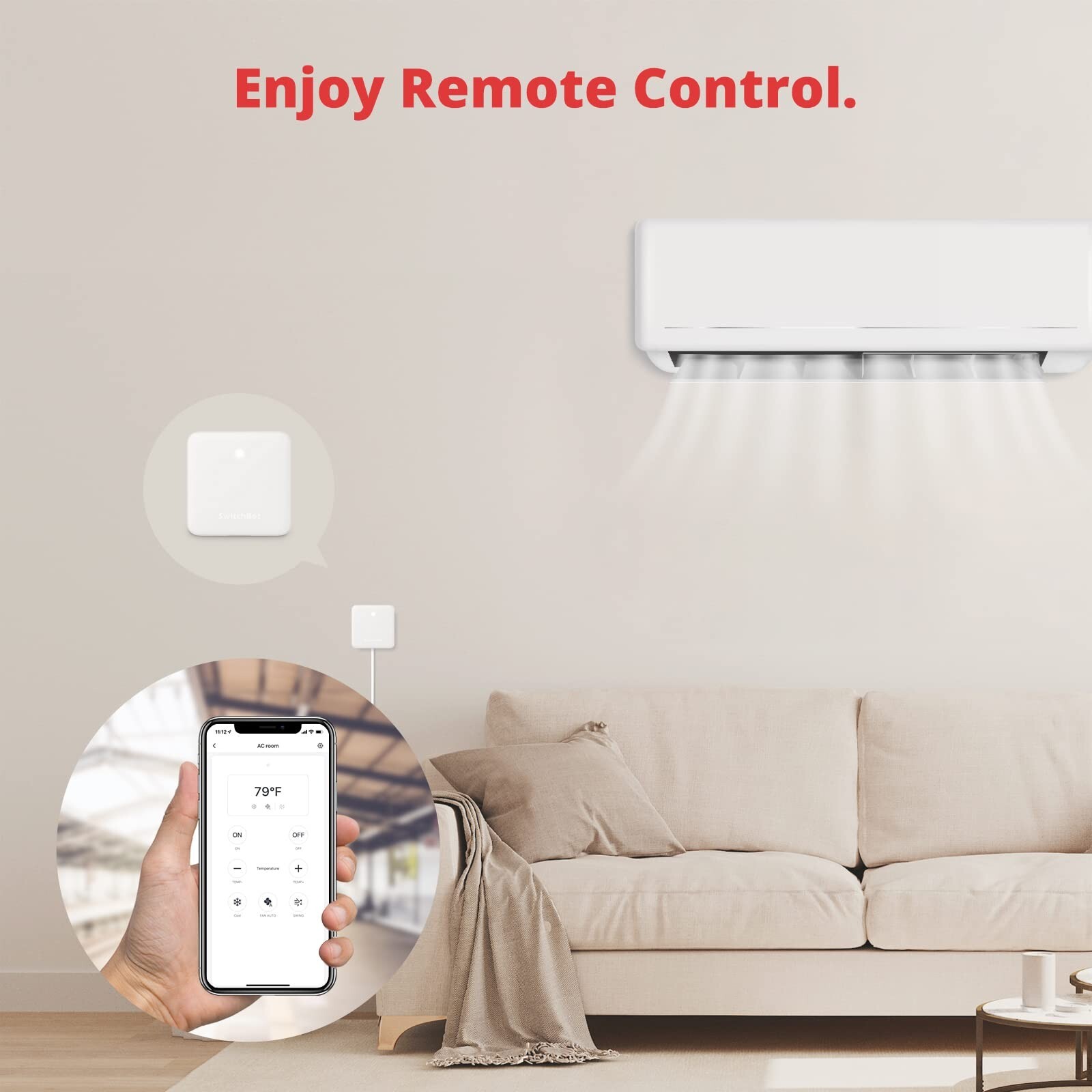 SwitchBot Hub Mini Smart Remote - IR Blaster, Link SwitchBot to Wi-Fi (Suppor...