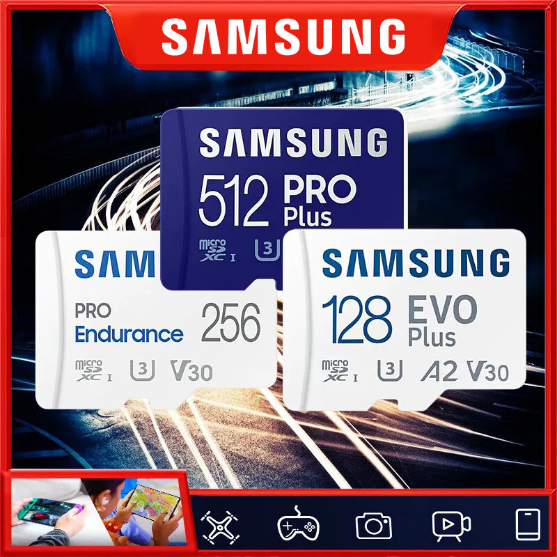 New Samsung Pro/EVO 4K V30 U3 A2 256GB MicroSDXC Flash Memory Card With Adapter
