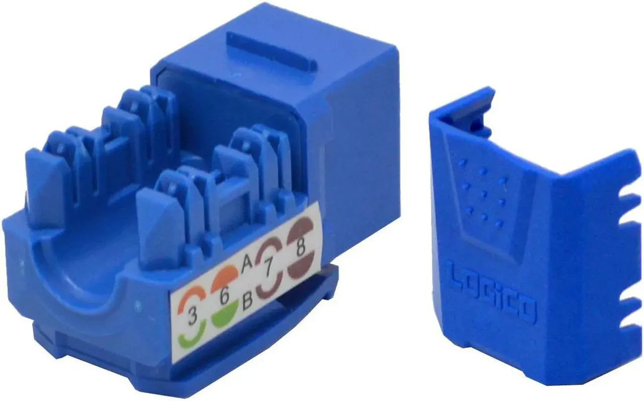 Keystone Jack CAT5E Blue Network Ethernet 110 Punchdown 8P8C (50 pack)